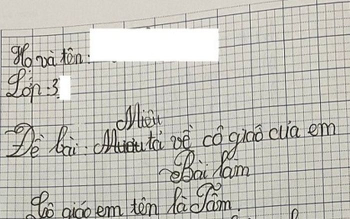 Viết bài văn tả cô giáo, học trò khiến cô bối rối vì không biết đang khen hay chê