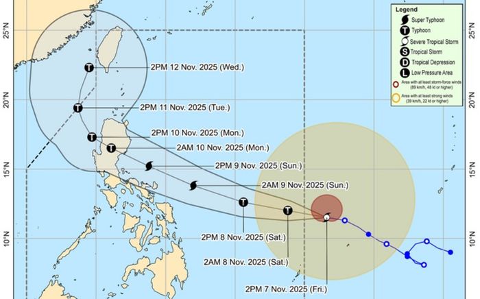 Dự báo thời gian bão Phượng Hoàng đổ bộ vào Biển Đông, trở thành cơn bão số 14