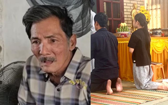 Quặn lòng hình ảnh con gái 12 tuổi của Thương Tín quỳ gối chịu tang cha