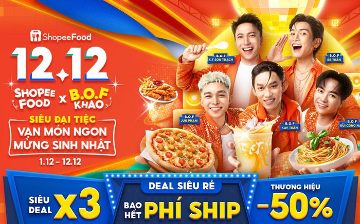 Mọi thứ đều hóa hoành tráng với sinh nhật ShopeeFood 12.12 năm nay
