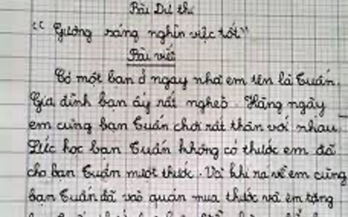 Cậu học trò viết bài văn khoe việc tốt mình làm được, dân tình chỉ biết ôm bụng cười ngặt nghẽo