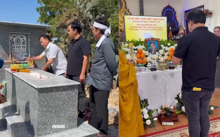 MC Quyền Linh thăm mộ cố nghệ sĩ Thương Tín