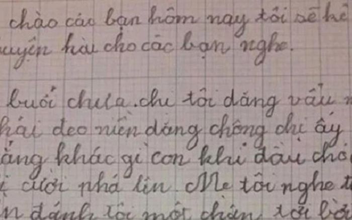 Bài văn kể về lần bị mẹ đánh tơi bời, dân tình biết lý do liền phán 'không oan'