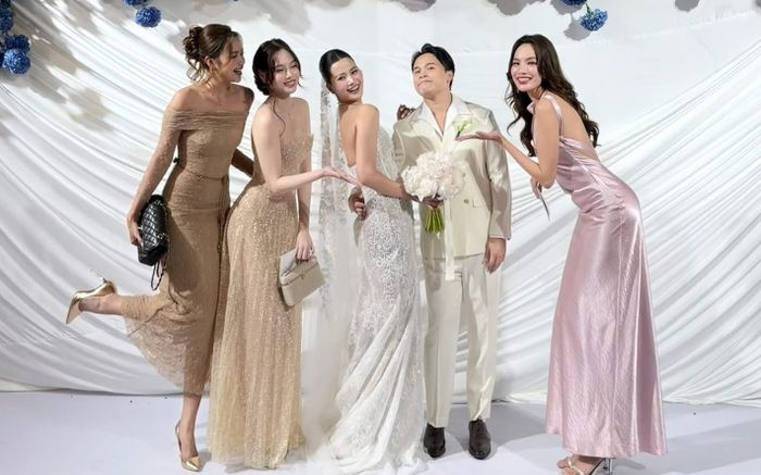 Dàn sao xúng xính đến dự đám cưới của Hương Ly: Lê Hoàng Phương 'bày trò' nhí nhố, Ngọc Châu khoe visual sang chảnh