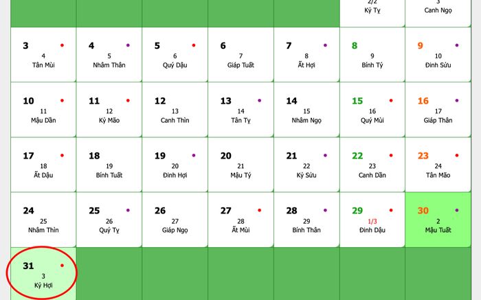 Lịch âm hôm nay 31/03/2025: Ngày đẹp để chữa bệnh, hóa giải tranh chấp
