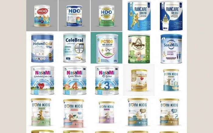Hình ảnh các loại sữa bột giả đã lưu hành trên thị trường