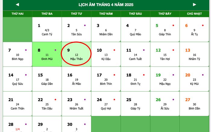 Lịch âm hôm nay 09/04/2025: Khởi sự hanh thông, công việc thuận lợi