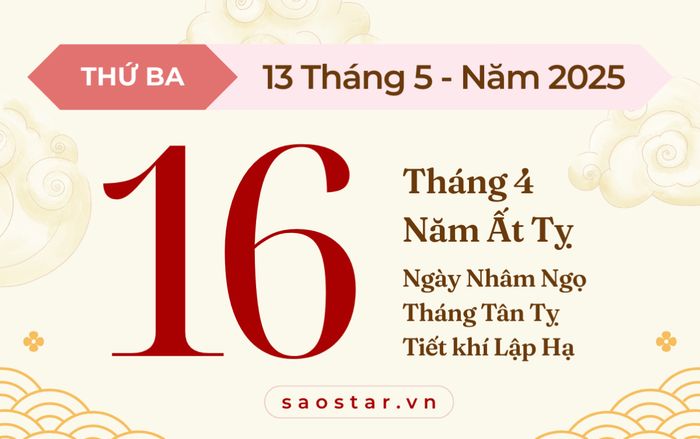 Lịch âm hôm nay 13/5/2025: Ngày cát lành cho cầu tài, mở cửa hàng