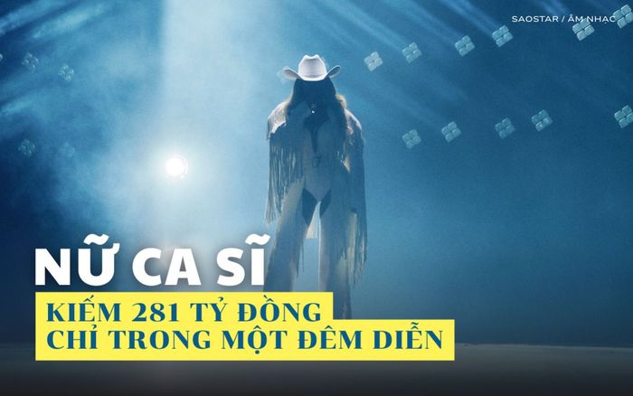 Nữ ca sĩ kiếm được 281 tỷ đồng chỉ trong một đêm diễn