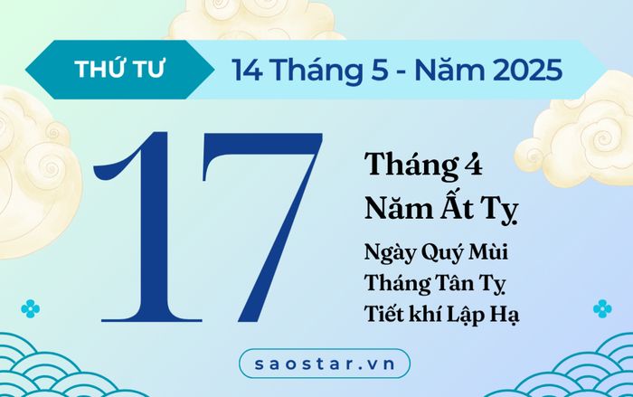 Lịch âm hôm nay 14/5/2025: Làm việc này sẽ gặp được quý nhân