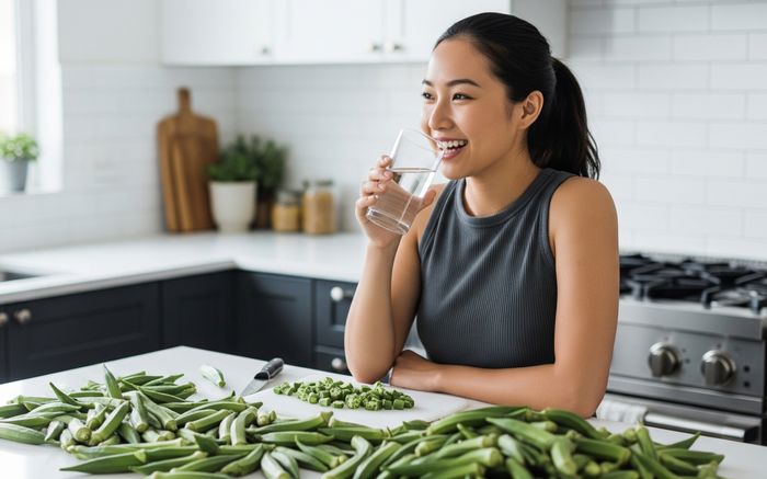 Giảm cân bằng nước ngâm đậu bắp 'viral' khắp TikTok: Chuyên gia đưa ra khuyến cáo