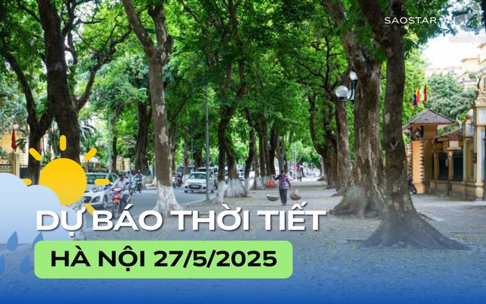 Dự báo thời tiết thành phố Hà Nội trong ngày 27/5