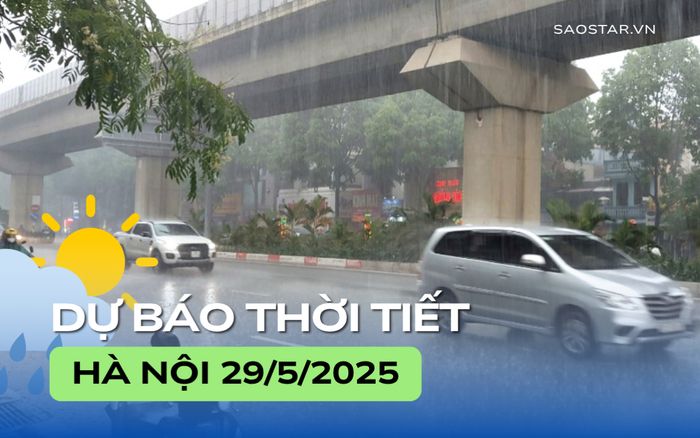 Dự báo thời tiết thành phố Hà Nội trong ngày 29/5