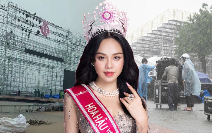 Cận cảnh sân khấu chung kết Hoa hậu Việt Nam bị tháo dỡ