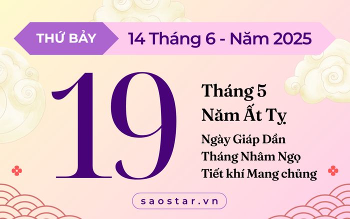 Lịch âm hôm nay 14/6/2025: Tránh việc lớn kẻo bất lợi đường tài lộc
