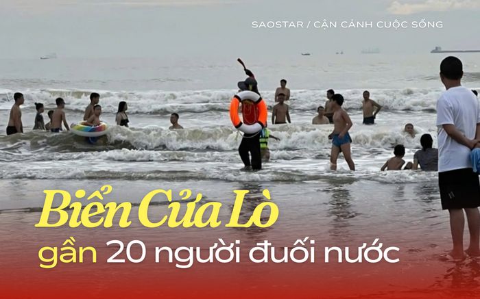 Sáng nay, hơn 20 người bị đuối nước tại biển Cửa Lò, Nghệ An