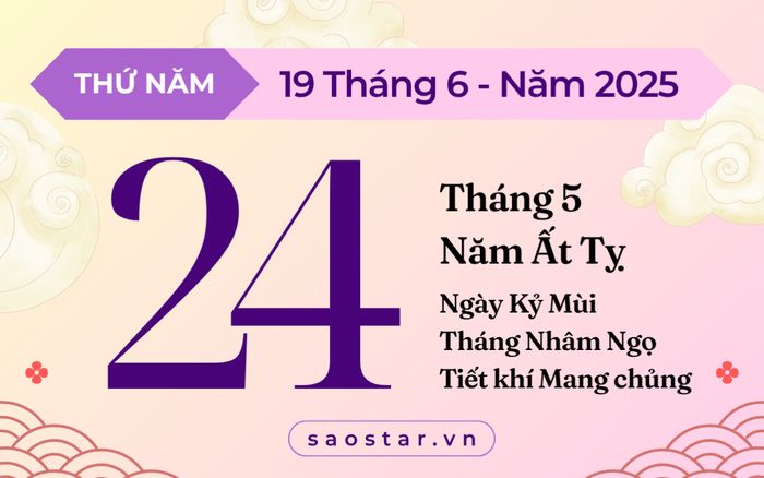 Lịch âm hôm nay 19/6/2025: Tránh làm việc lớn để tổn hao sinh khí
