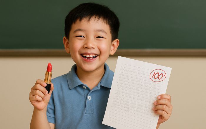 Học sinh viết văn vạch trần 'mẹ em có 19 thỏi son', đọc đến đâu bật cười đến đó