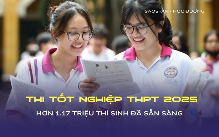 Gần 1,17 triệu thí sinh cả nước sẵn sàng bước vào kỳ thi tốt nghiệp THPT 2025