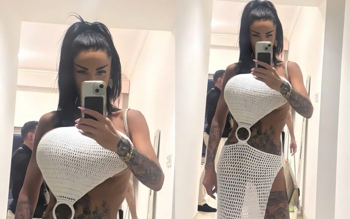 Mẹ 5 con Katie Price gây tranh cãi vì diện đồ xuyên thấu táo bạo