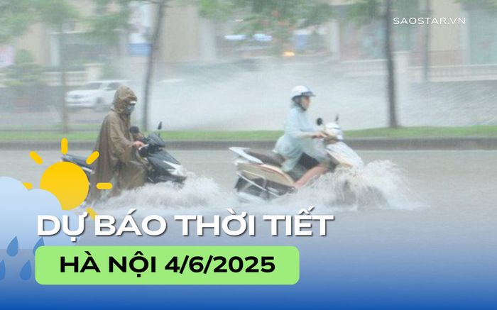Dự báo thời tiết thành phố Hà Nội trong ngày 4/6