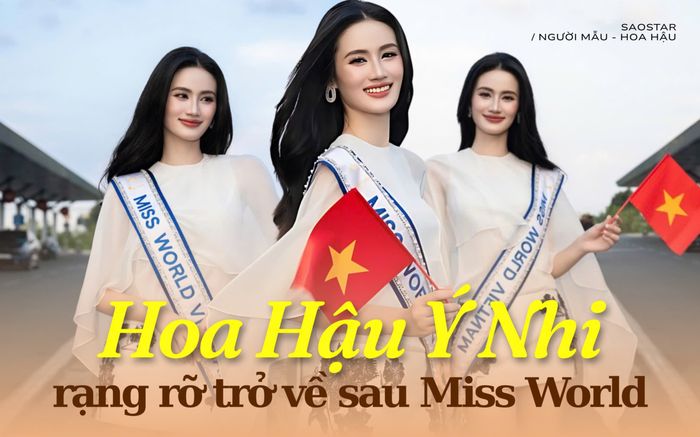 Hoa hậu Ý Nhi rạng rỡ trở về Việt Nam sau Miss World