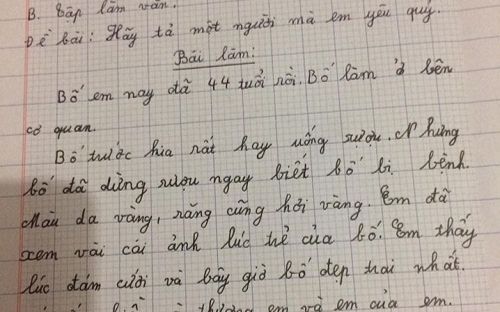 Bài văn tả bố vừa đáng yêu vừa sâu sắc, nhiều người thấy mình ở đó