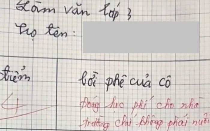 Bài văn tả gà của học sinh lớp 3 bị cô chấm 4 điểm, dân mạng tranh cãi ầm ĩ