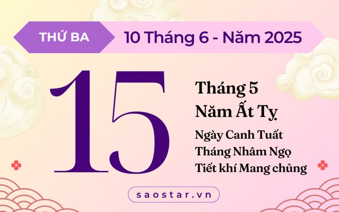 Lịch âm hôm nay 10/6/2025: Tránh việc lớn vì dễ hao tài, mất hòa khí