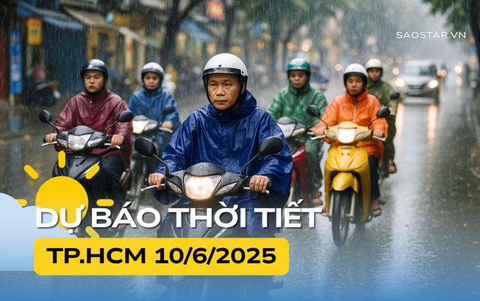 Thời tiết TP.HCM và Nam Bộ (10/6) mưa dông diện rộng