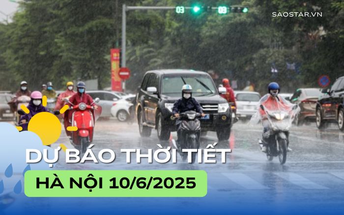 Dự báo thời tiết thành phố Hà Nội trong ngày 10/6