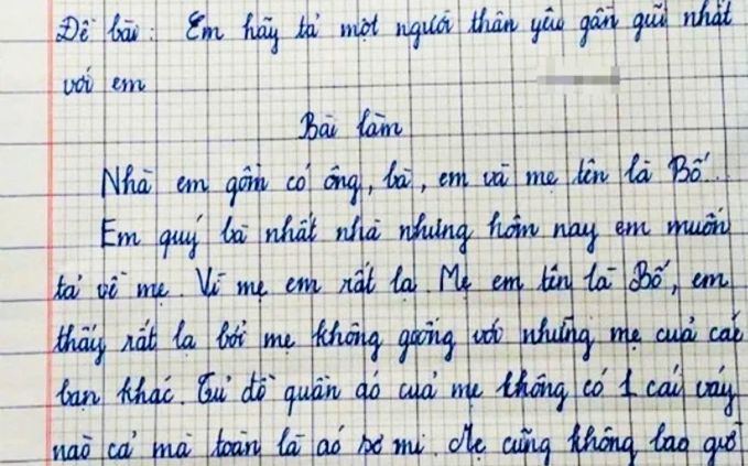 Bài văn tả 'mẹ đứng cạo râu', đọc câu cuối ai cũng rơi nước mắt