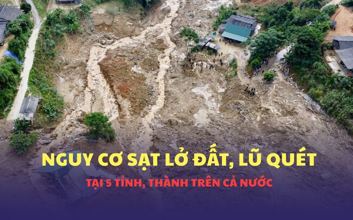5 tỉnh, thành đối mặt nguy cơ lũ quét, sạt lở đất