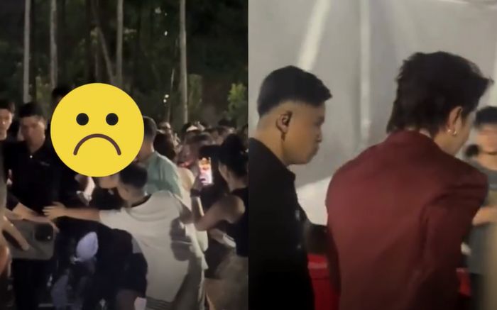 Bảo vệ 'hộ tống' nam ca sĩ Việt ngoài đường, xô đẩy khán giả gây bức xúc