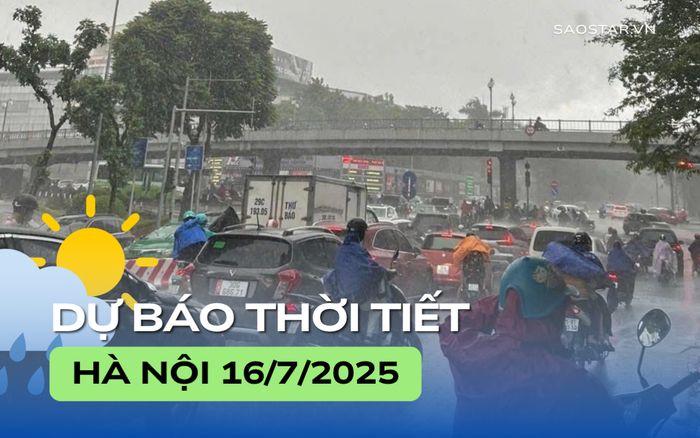 Dự báo thời tiết thành phố Hà Nội trong ngày 16/7