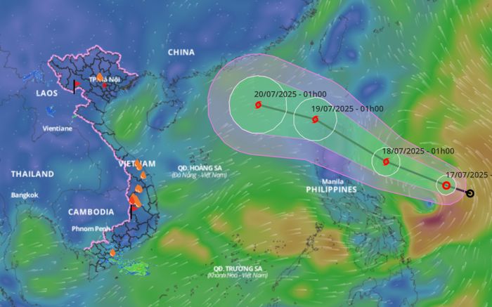 Áp thấp nhiệt đới sắp thành bão trên Biển Đông