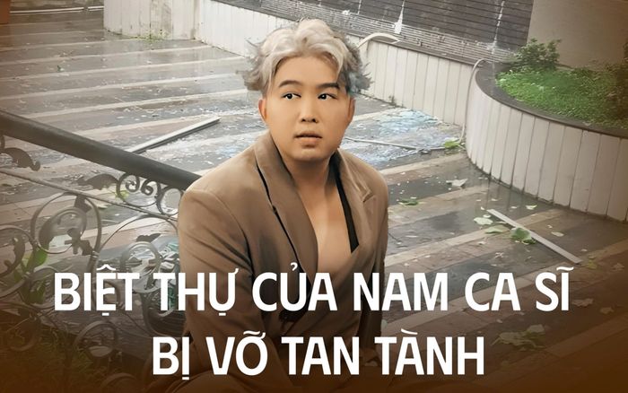 Bão Wipha đổ bộ, biệt thự của nam ca sĩ nổi tiếng bị vỡ tan tành