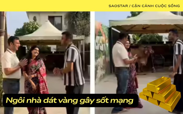 Ngôi nhà dát vàng gây sốt mạng xã hội