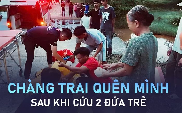 Chàng trai quên mình lao xuống hồ nước sâu để cứu 2 đứa trẻ
