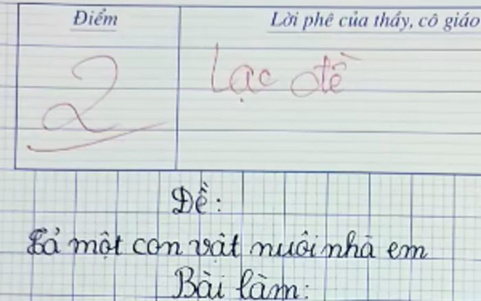 Bài văn tả con vật bị chấm 2 điểm kèm lời phê 'lạc đề': Ông bố đọc xong phải ngẫm lại bản thân rất nhiều