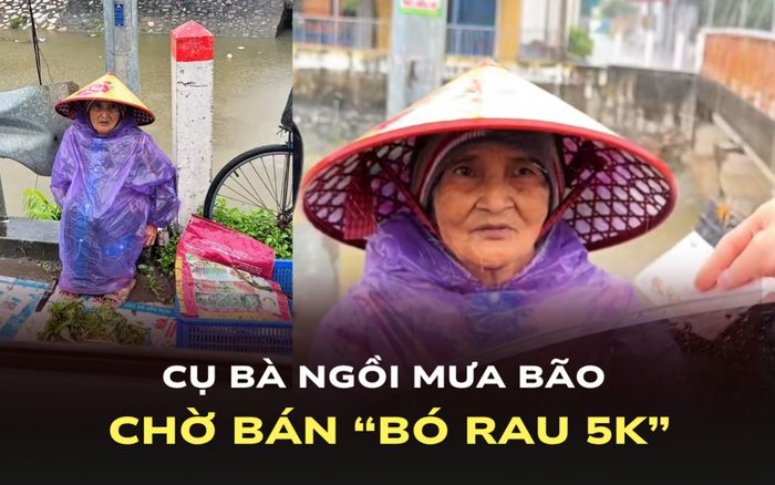 Cụ bà run rẩy bán rau giữa mưa lạnh, tài xế tấp vội xe làm 1 việc khiến cả MXH 'vỡ oà'