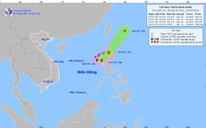 Diễn biến mới về cơn bão số 4