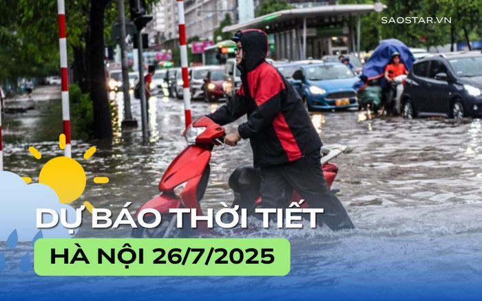 Dự báo thời tiết thành phố Hà Nội trong ngày 26/7