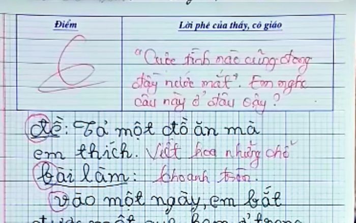 Bài văn 'cuộc tình nào cũng đong đầy nước mắt' khiến giáo viên sửng sốt