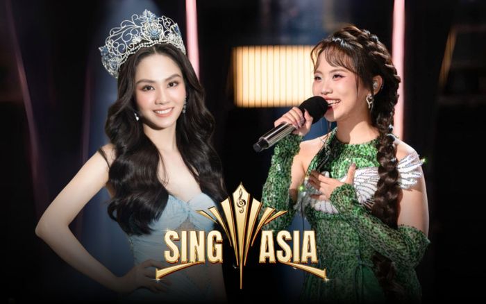Hoa hậu Mai Phương đứng sau tiết mục của Phương Mỹ Chi tại Sing! Asia