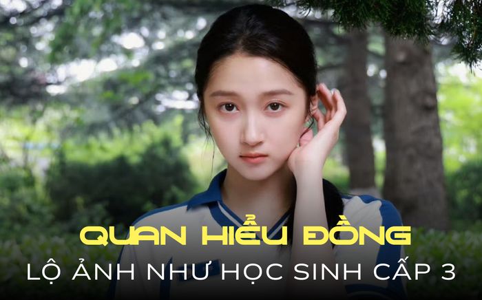 'Bạn gái Lộc Hàm' Quan Hiểu Đồng lộ ảnh như học sinh cấp 3 gây sốt