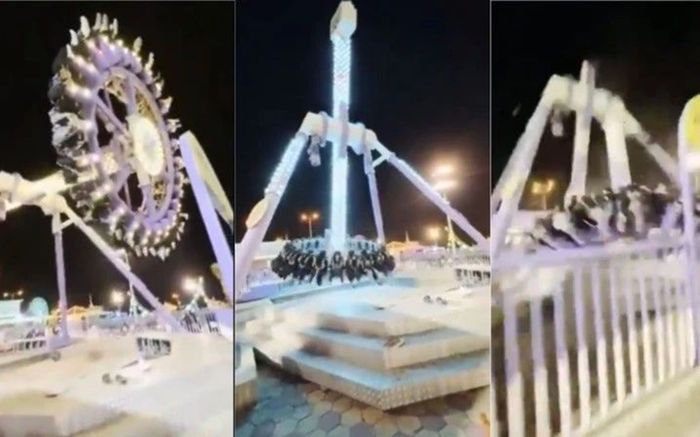 Trò chơi đu quay gãy làm đôi trên không trung khiến 23 người bị thương