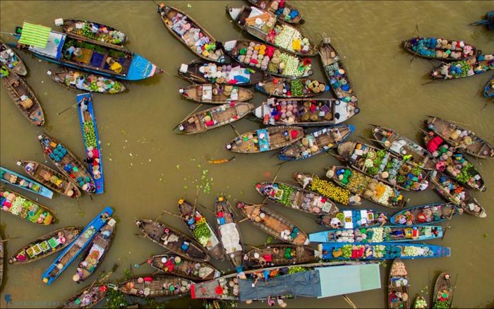 Chợ nổi Cái Răng: Bức tranh sinh động giữa nhịp sóng sông Hậu