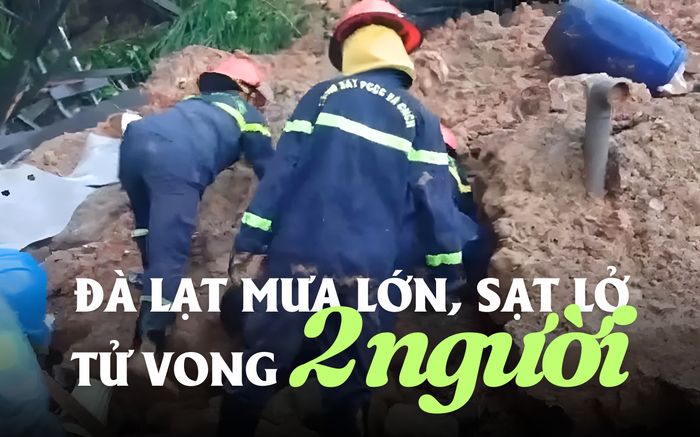 Đà Lạt mưa lớn, sạt lở bất ngờ khiến 2 người tử vong khi đang uống cà phê