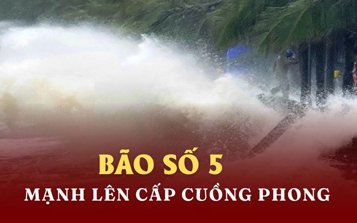 Bão số 5 sẽ mạnh lên cấp cuồng phong
